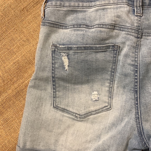 Celebrity pink high-rise light wash distressed mom shorts - Picture 8 of 8